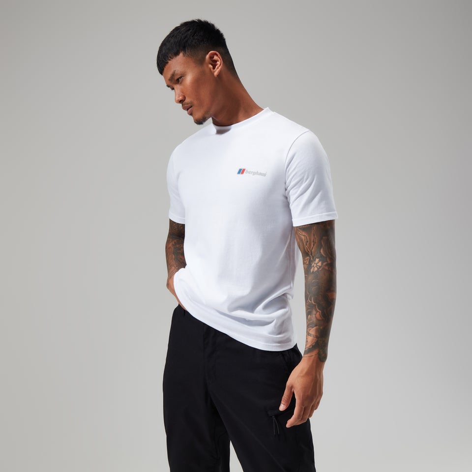 Organic Front & Back Logo T-Shirt für Herren - Weiß