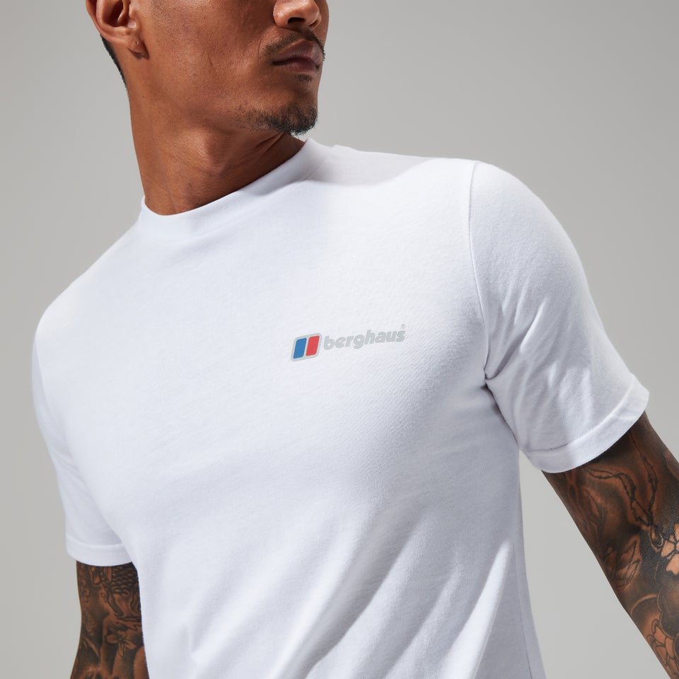 Organic Front & Back Logo T-Shirt für Herren - Weiß