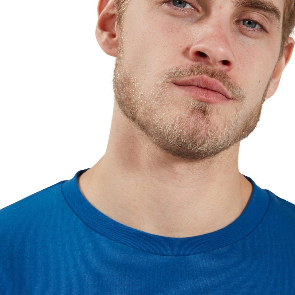 Organic Front & Back Logo T-Shirt Blue