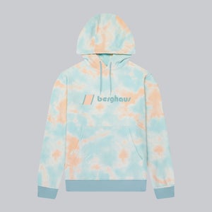 Unisex Heritage Logo Hoody - Pink / Light Blue - XS