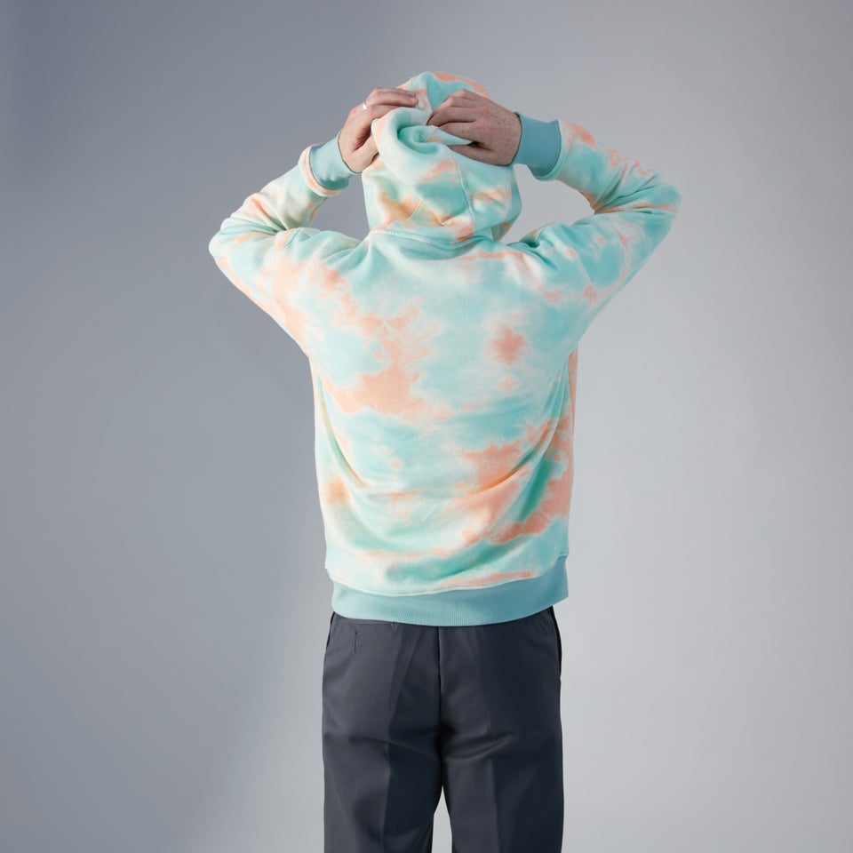 Unisex Heritage Logo Hoody - Pink / Light Blue