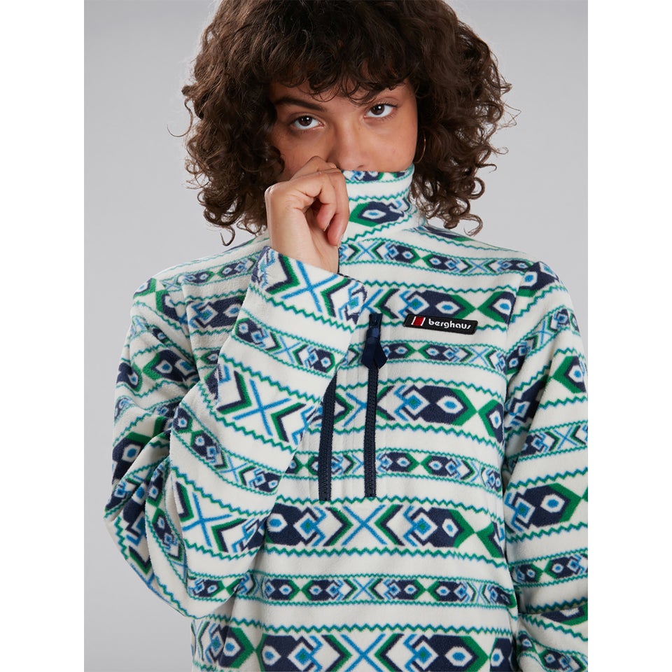 Unisex Prism Printed Trango Half Zip Fleece - Grey / Blue