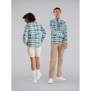 Unisex Prism Printed Trango Half Zip Fleece - Grey / Blue