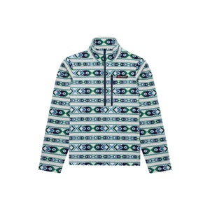Unisex Prism Printed Trango Half Zip Fleece - Grey / Blue