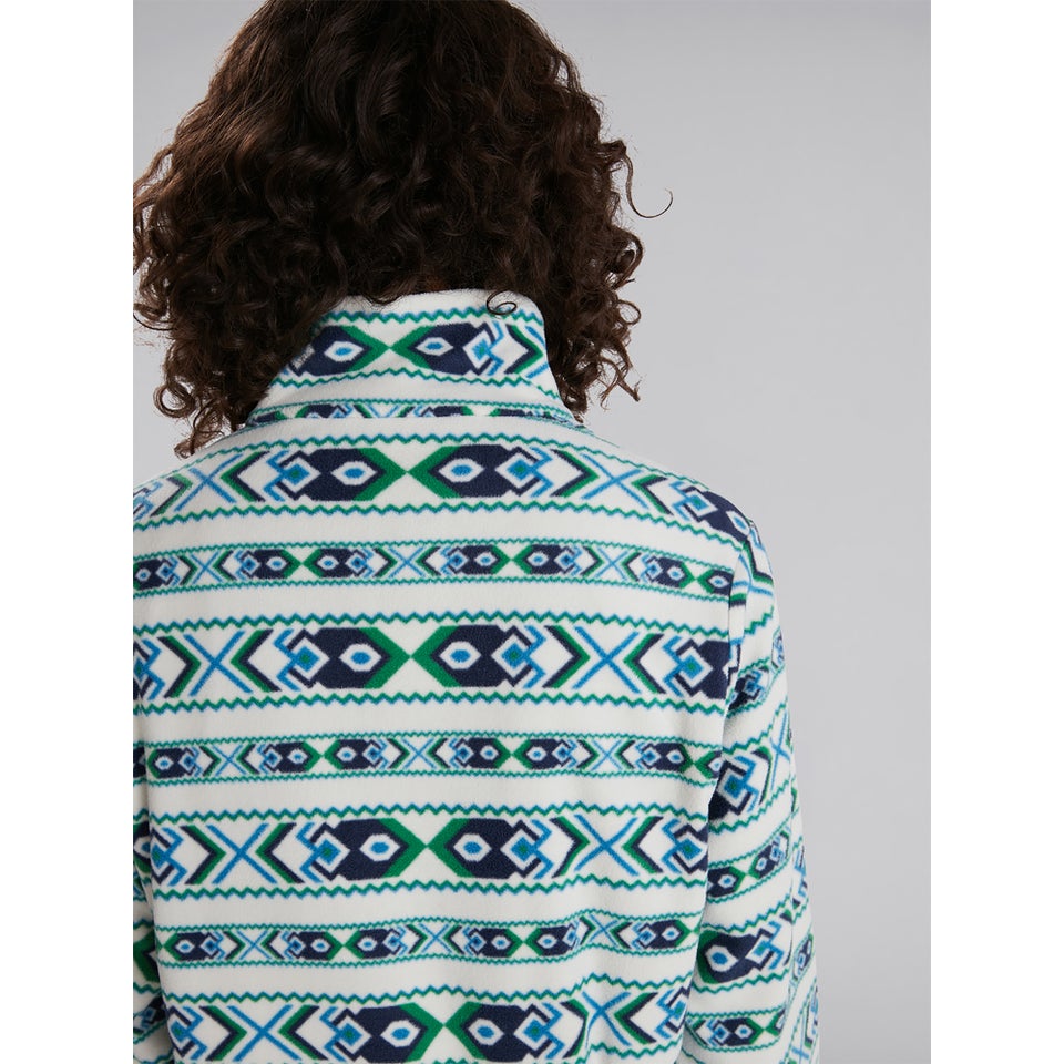 Unisex Prism Printed Trango Half Zip Fleece - Grey / Blue