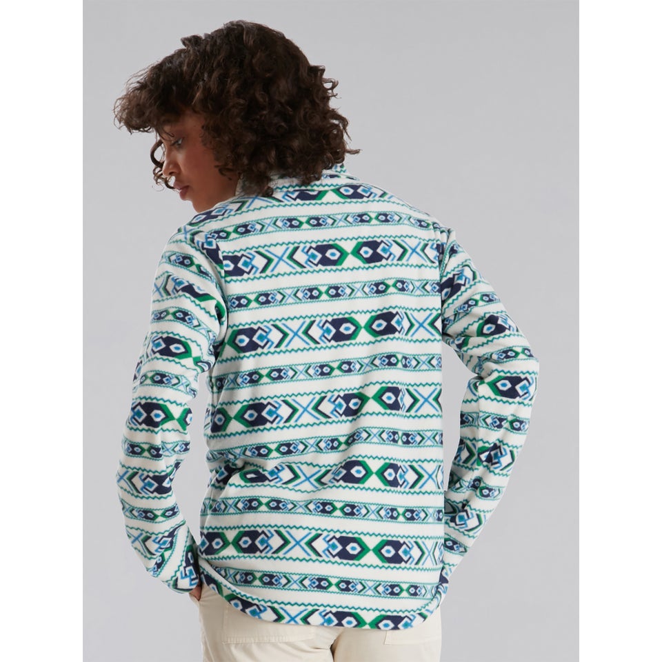 Unisex Prism Printed Trango Half Zip Fleece - Grey / Blue