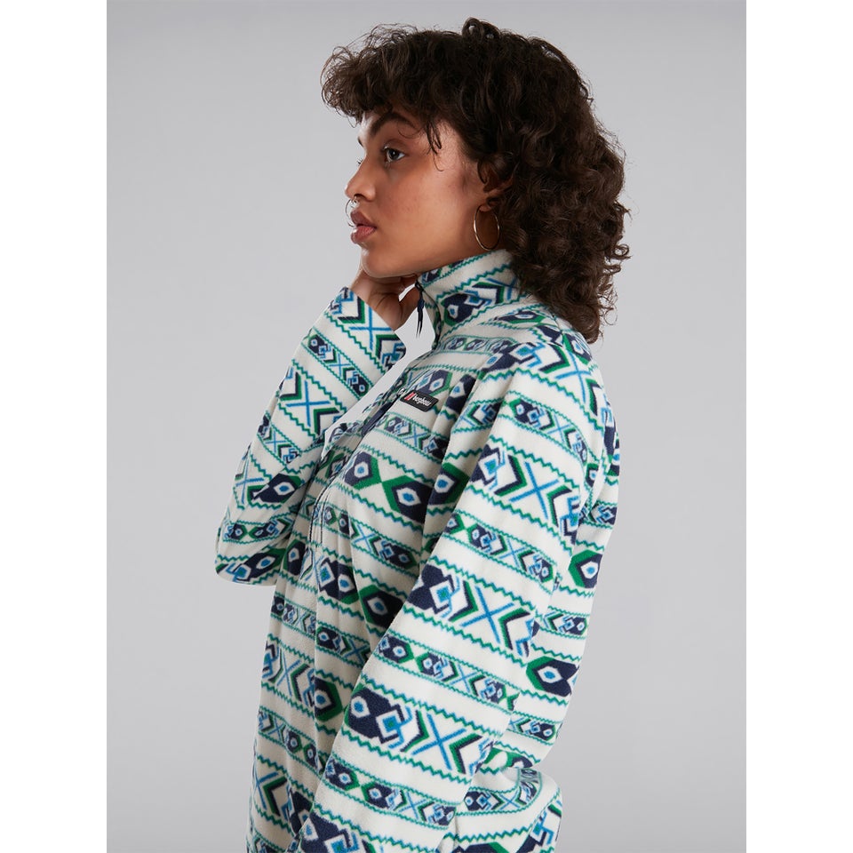 Unisex Prism Printed Trango Half Zip Fleece - Grey / Blue