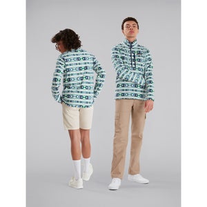 Unisex Prism Printed Trango Half Zip Fleece - Grey / Blue