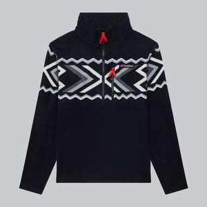Unisex Prism Printed Trango Half Zip Fleece - Black / Grey
