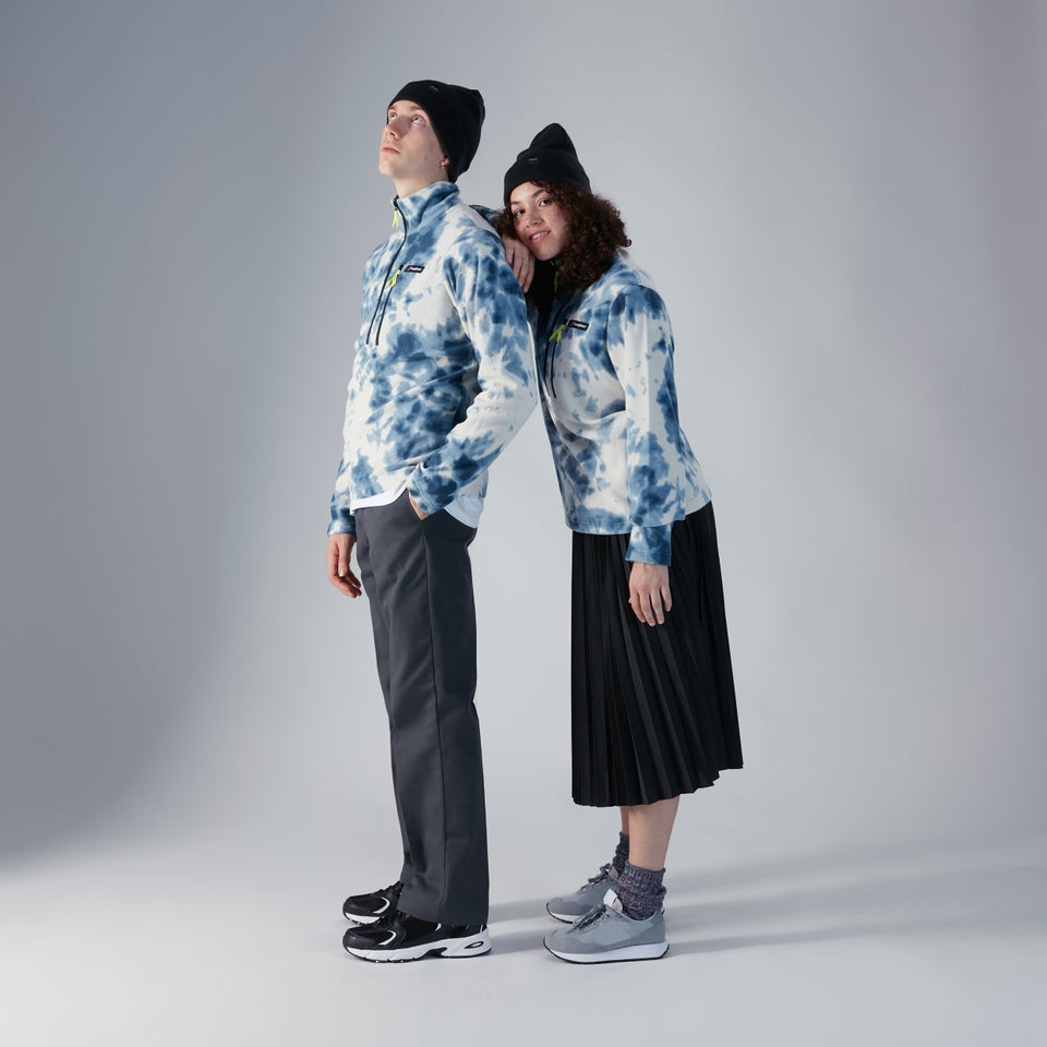 Unisex Prism Printed Trango Half Zip Fleece - Dark Blue / Light Grey