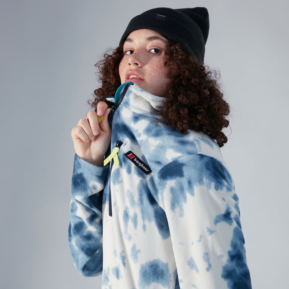 Unisex Prism Printed Trango Half Zip Fleece - Dark Blue / Light Grey