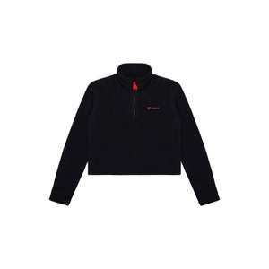 Women's Prism Crop Half Zip Fleece - Black