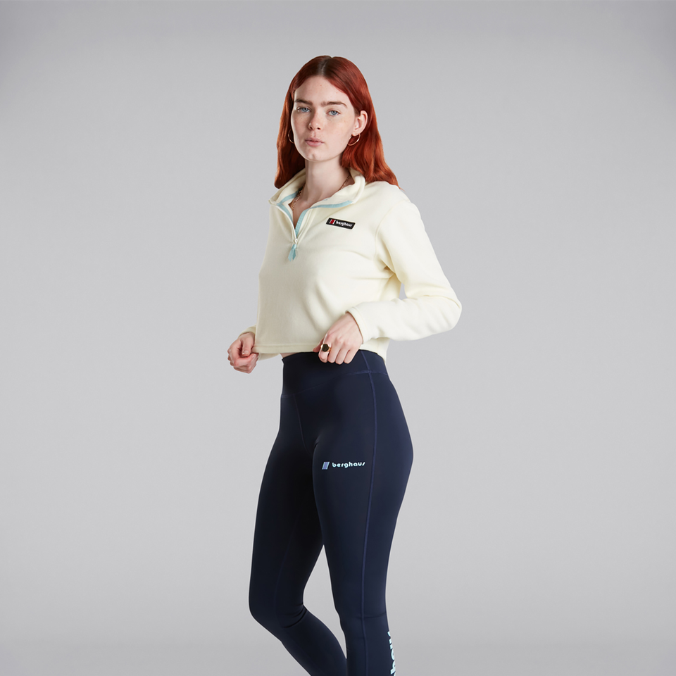 Women's Prism Crop Half Zip Fleece - Yellow