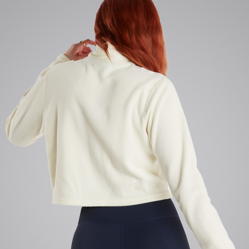Women's Prism Crop Half Zip Fleece - Yellow