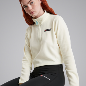 Women's Prism Crop Half Zip Fleece - Yellow