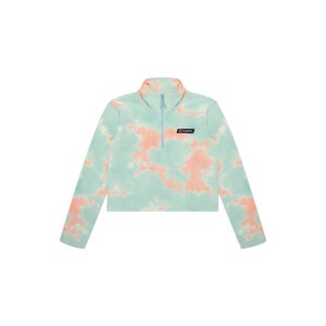 Women's Prism Crop Half Zip Fleece - Light Blue