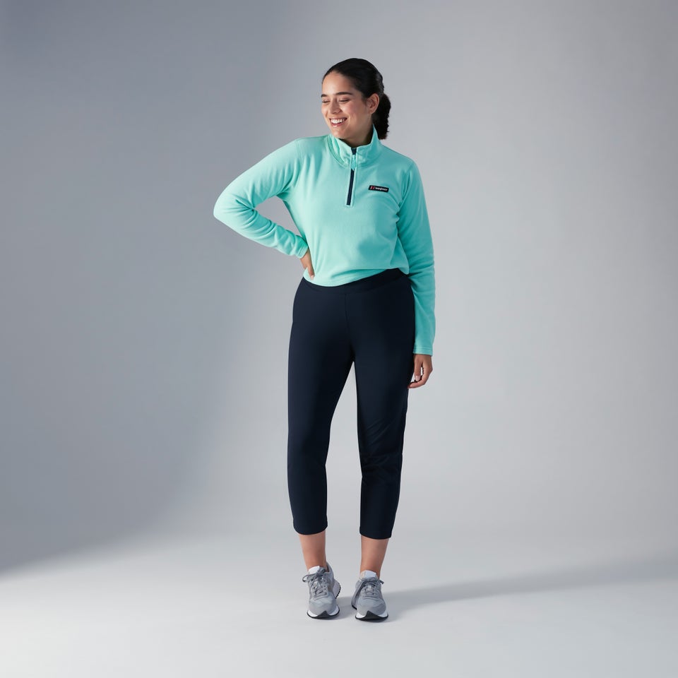 Women's Prism Crop Half Zip Fleece - Turquoise