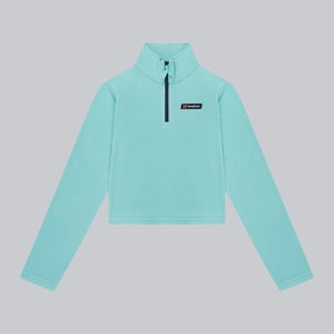 Women's Prism Crop Half Zip Fleece - Turquoise