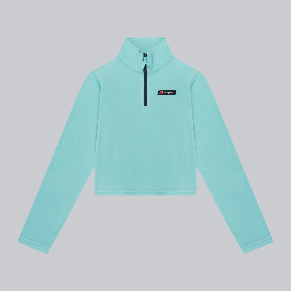 Women's Prism Crop Half Zip Fleece - Turquoise