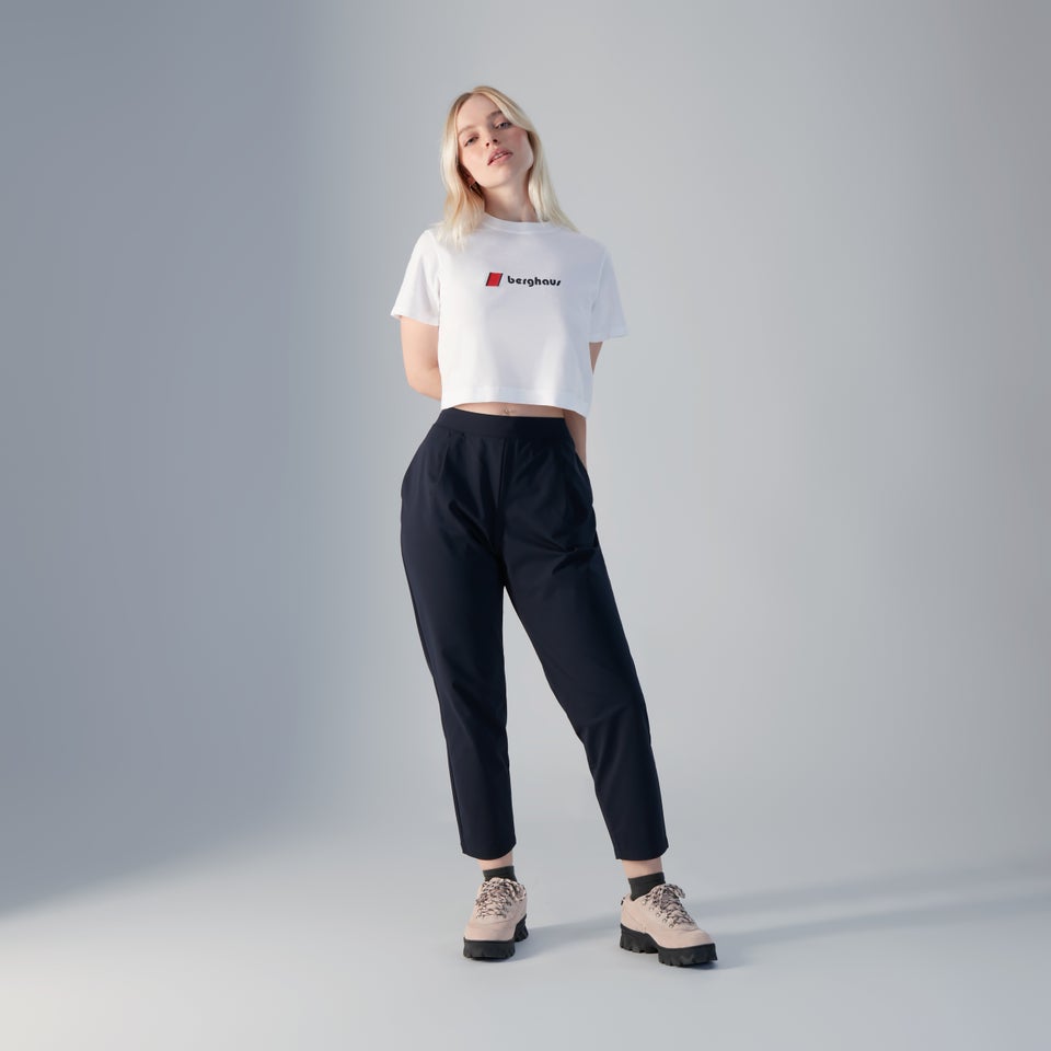 Women's Crop Short Sleeve Tee - White