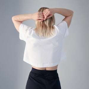 Women's Crop Short Sleeve Tee - White