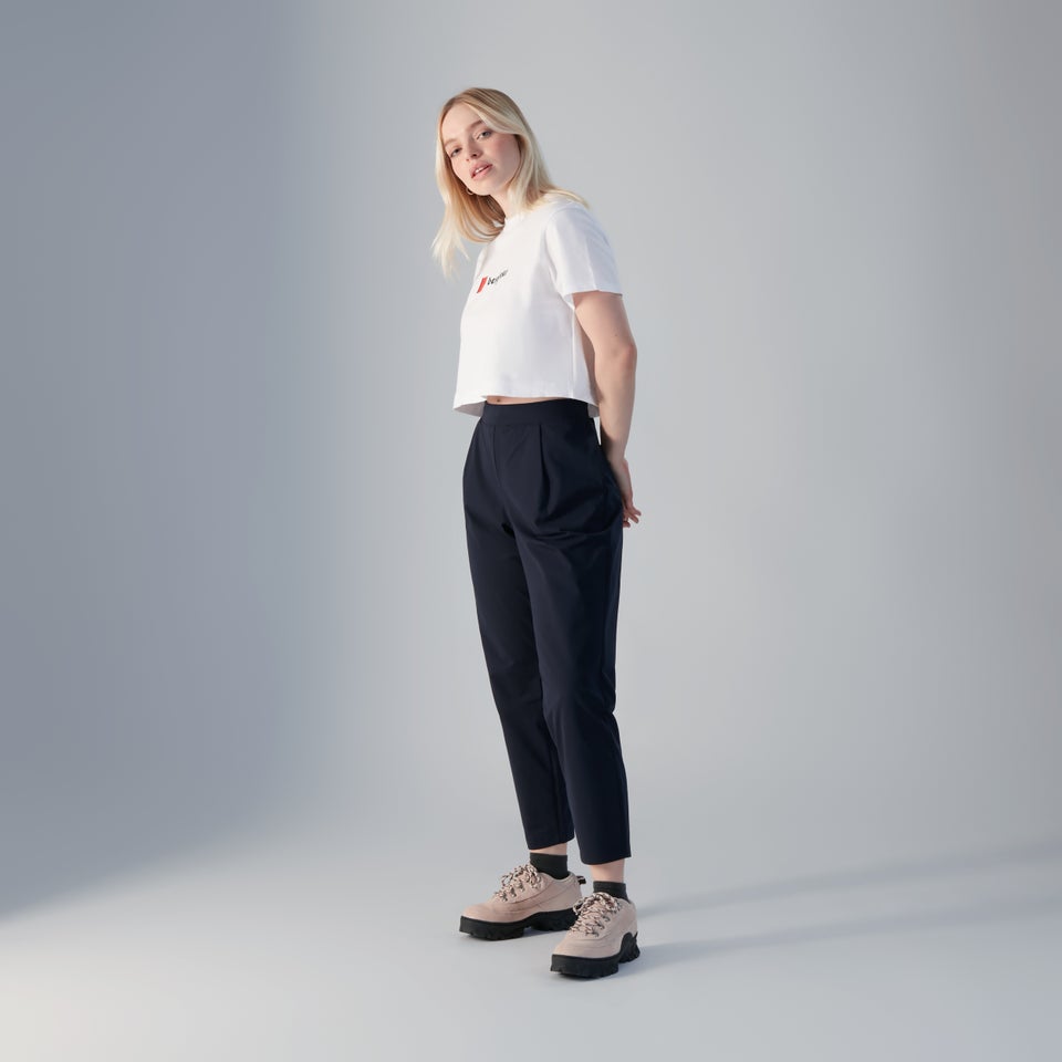 Women's Crop Short Sleeve Tee - White