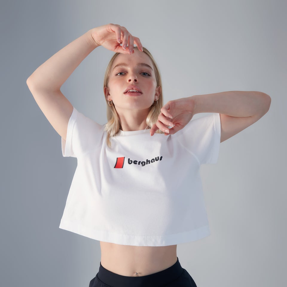 Women's Crop Short Sleeve Tee - White