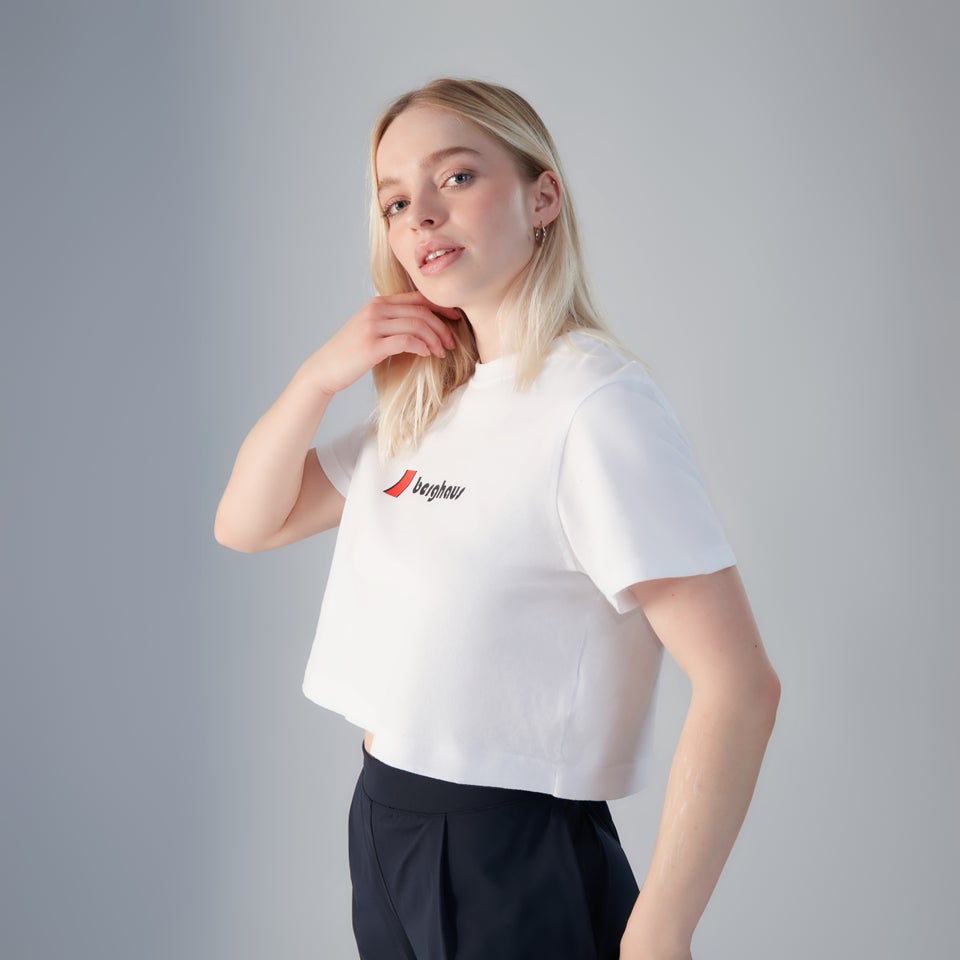 Women's Crop Short Sleeve Tee - White