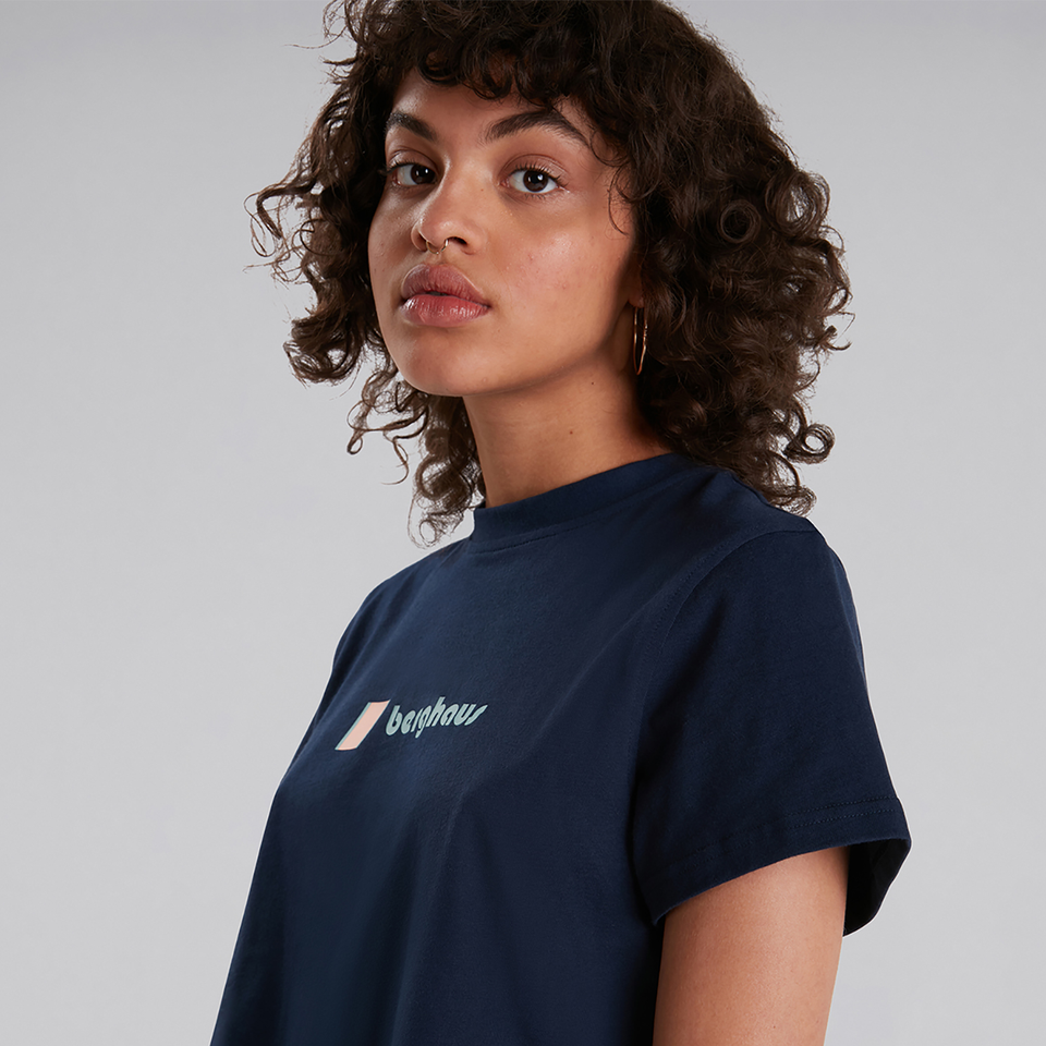 Women's Crop Short Sleeve Tee - Dark Blue