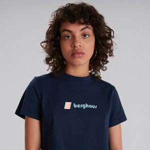 Women's Crop Short Sleeve Tee - Dark Blue