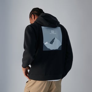 Unisex Heritage Back Print Hoody - Black