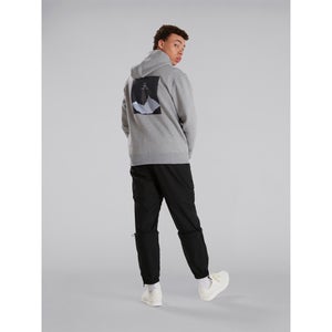 Unisex Heritage Back Print Hoody - Grey