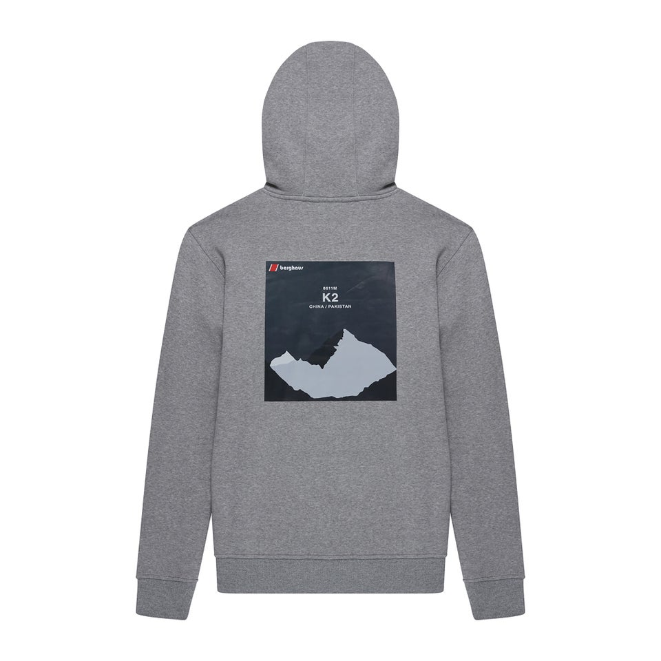 Unisex Heritage Back Print Hoody - Grey