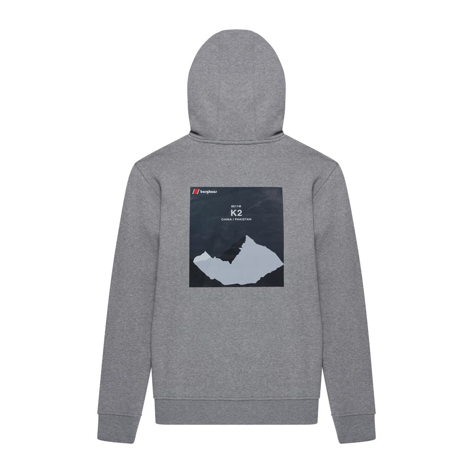 Unisex Heritage Back Print Hoody - Grey