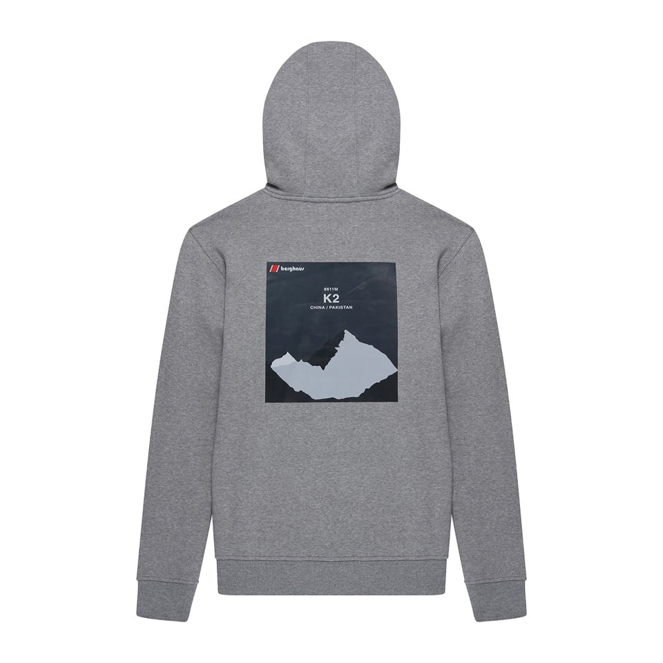 Unisex Heritage Back Print Hoody - Grey
