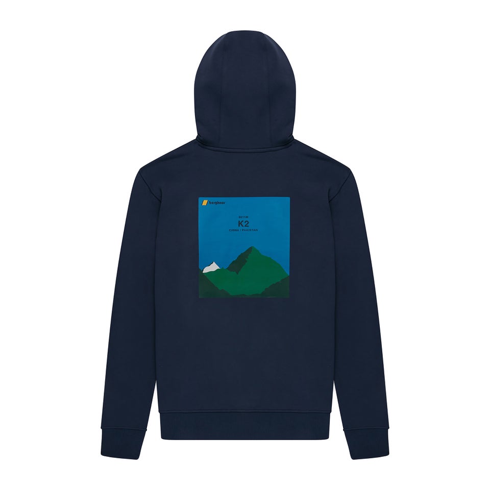 Unisex Heritage Back Print Hoody - Blue