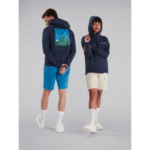 Unisex Heritage Back Print Hoody - Blue