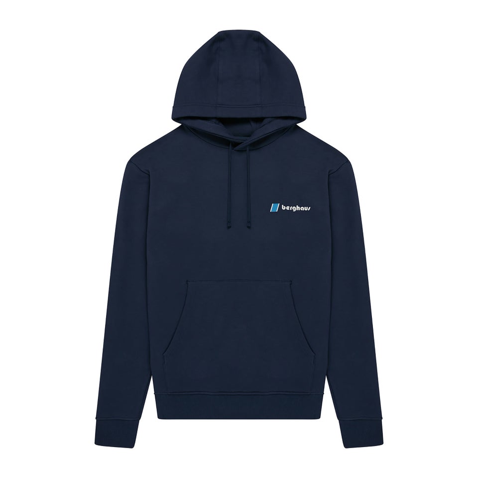 Unisex Heritage Back Print Hoody - Blue