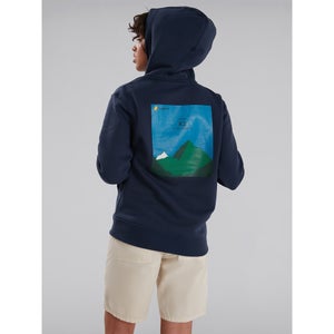 Unisex Heritage Back Print Hoody - Blue