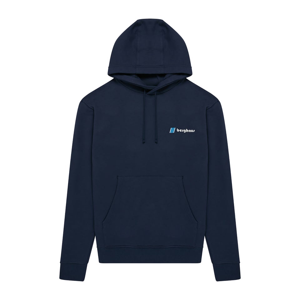 Unisex Heritage Back Print Hoody - Blue