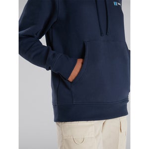 Unisex Heritage Back Print Hoody - Blue