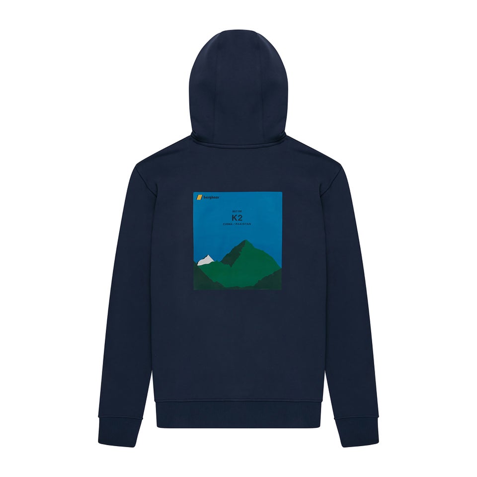 Unisex Heritage Back Print Hoody - Blue
