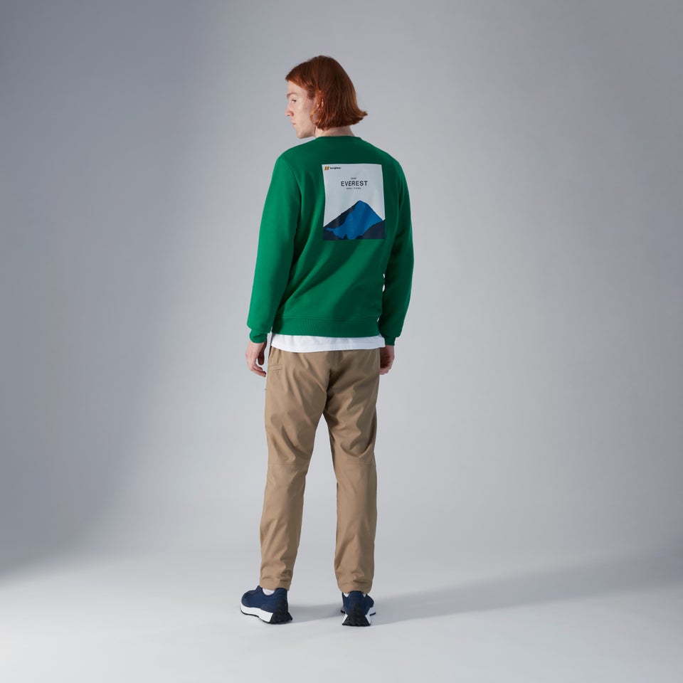 Unisex Heritage Back Print Crew Jumper - Green