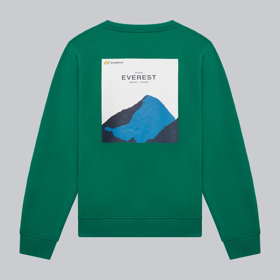 Unisex Heritage Back Print Crew Jumper - Green