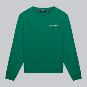 Unisex Heritage Back Print Crew Jumper - Green - XS