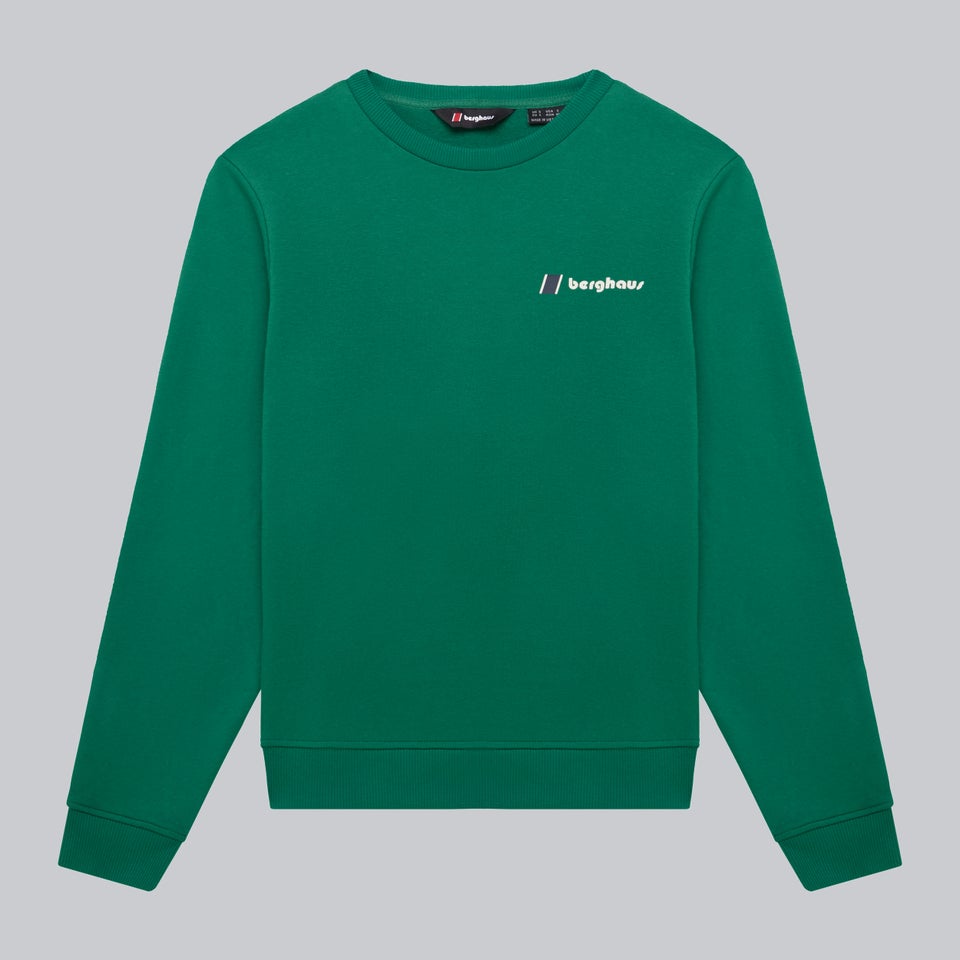 Unisex Heritage Back Print Crew Jumper - Green