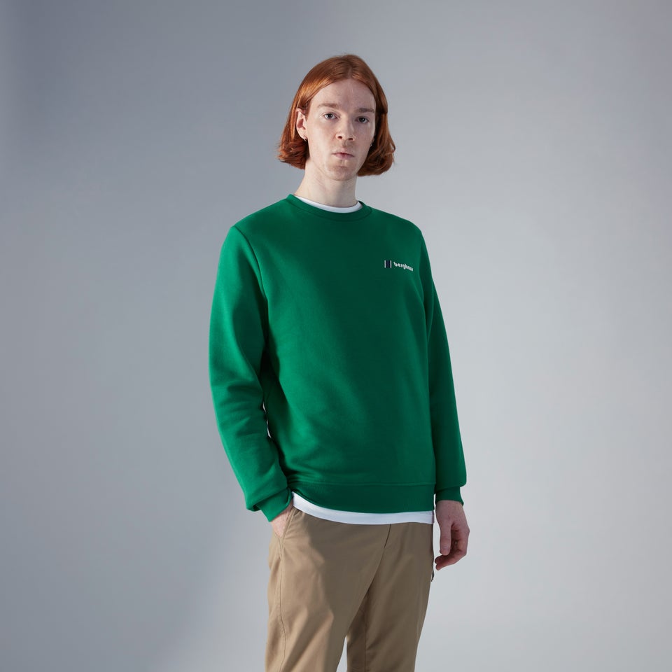 Unisex Heritage Back Print Crew Jumper - Green