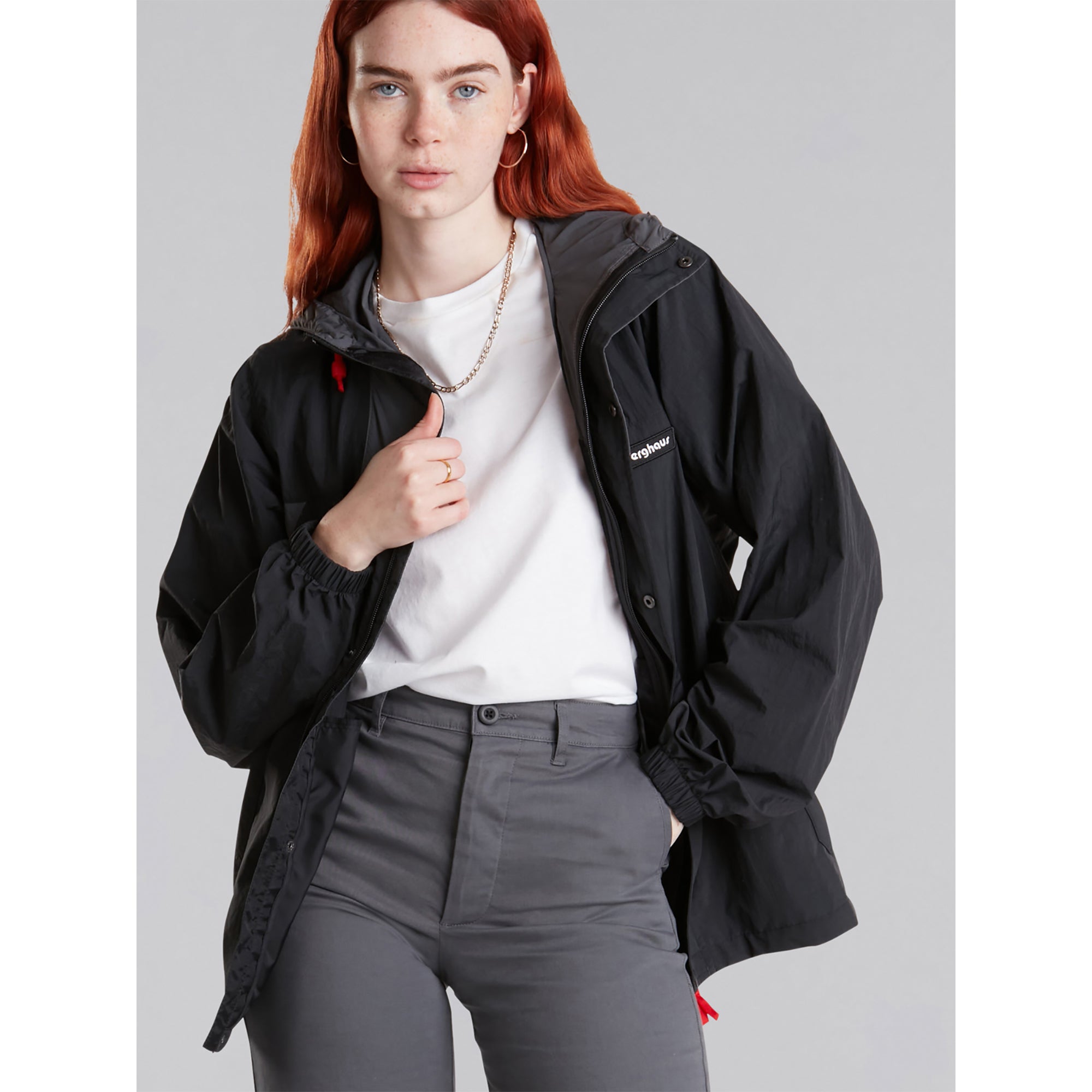 Unisex Windbreaker 21 Jacket - Black/ Grey | Berghaus