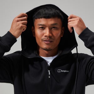 Men's Logo Full Zip Hoody Black