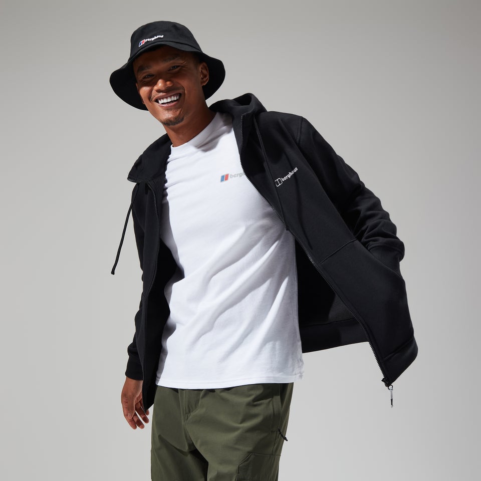 Men's Logo Full Zip Hoody Black